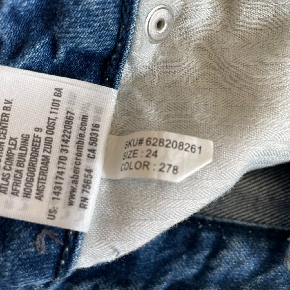 Abercrombie & Fitch Denim Jean Skirt Womens Size 24W - Picture 7 of 12